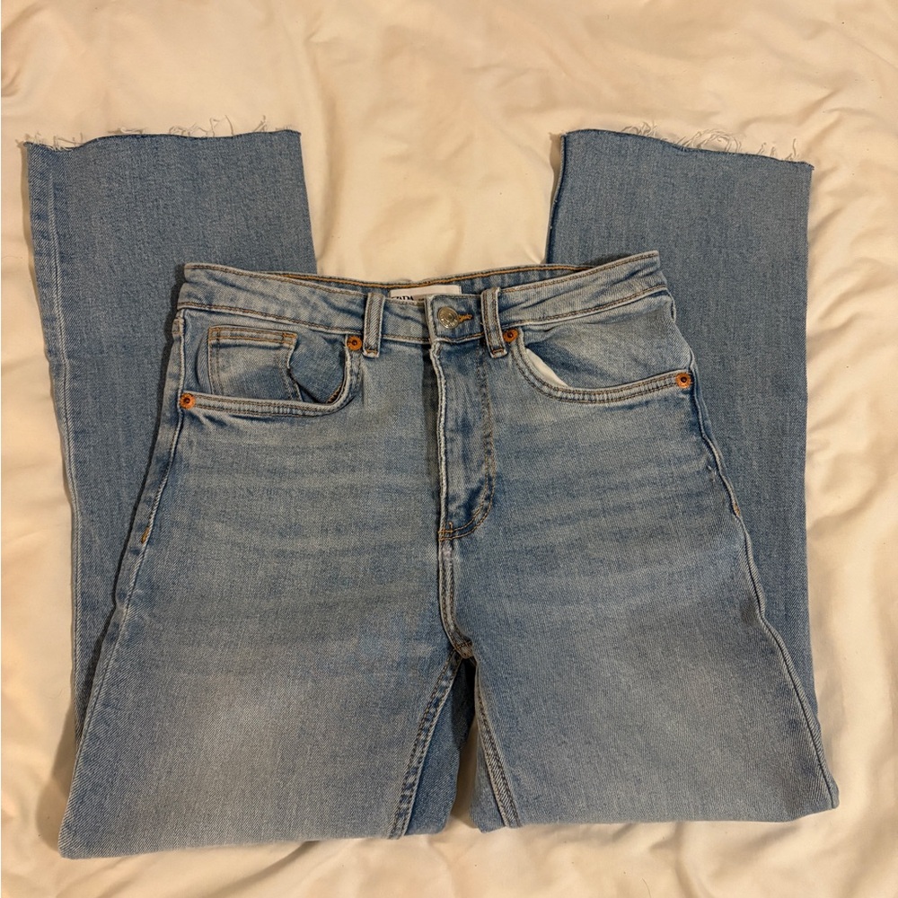 ZARA crop flare jeans